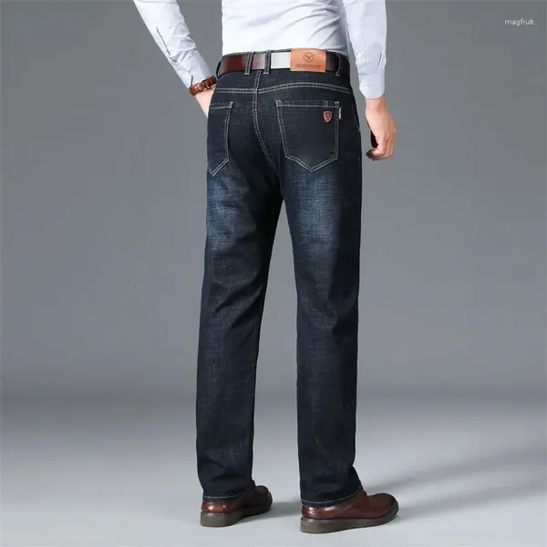 Männer Jeans Hohe Qualität Plus Größe 29-40 Denim Regular Fit Gerade Business Männlich Lange Hosen Elastische Casual marke Hosen