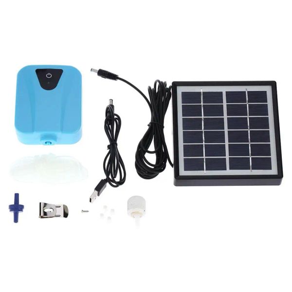 Accessori Ossigenatore ad energia solare Pompa per ossigeno acqua Aeratore per stagno Pompa ad aria per acquario per acquario per piante Giardino domestico