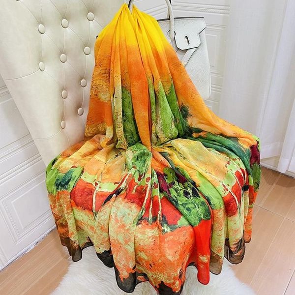 Lenços macios lenços de seda para mulheres inverno quente pashmina xale designer grande borboleta impressão capa femme longo cobertor plus size266g