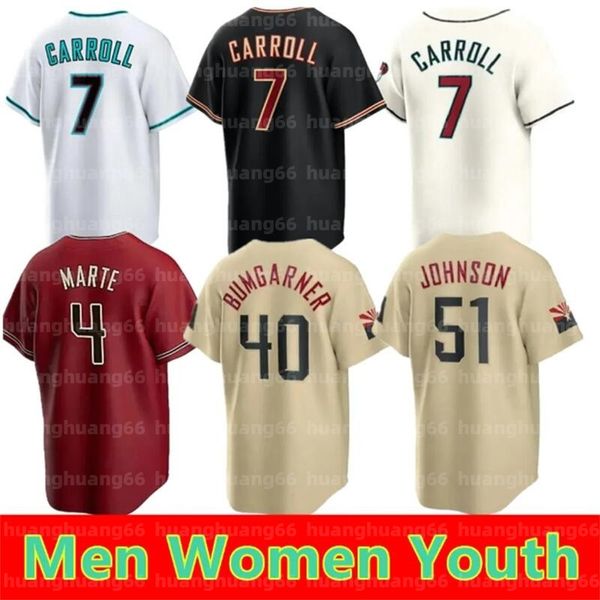 Randy Johnson Jersey Corbin Carroll Beisebol Ketel Marte Zac Gallen Nick Ahmed Seth Cerveja Alek Thomas Kyle Lewis Mark Melancon Evan Longoria