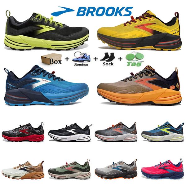 Оригинальные кроссовки Brooks для мужчин и женщин Brook Cascadia 16 дизайнерские кроссовки мужские кроссовки Launch 9 Hyperion Tempo тройные черные белые сетчатые спортивные кроссовки с коробкой