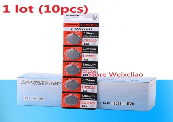 10pcs 1 lot CR2025 3V Lityum Li İyon Düğmesi Hücre Pil CR CR 2025 3 Volt Liion Para Pilleri İzle 300A5218128