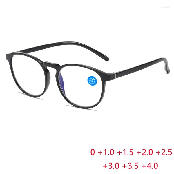 Occhiali da sole TR90 Occhiali da lettura ovali con montatura grande per anziani Occhiali da vista anti luce blu Lente d'ingrandimento 0 1.0 Da 1.25 a 4.0