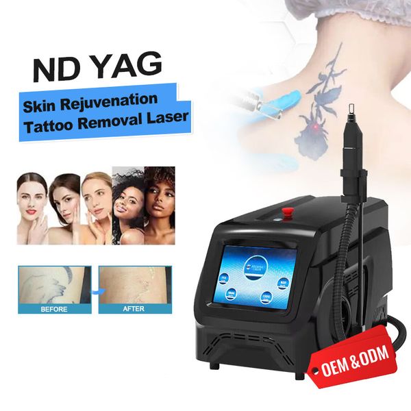 Big Power Super Pico Laser 755nm Rimozione del pigmento del tatuaggio Q Switched Nd Yag Laser a picosecondi Carbon Black Doll Cura del viso Attrezzatura di bellezza