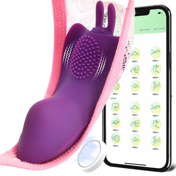 Vibrador de clitóris sem fio para mulheres app controle remoto borboleta calcinha vibratória feminino estimulador de clitóris adulto silencioso brinquedos sexuais 240227 de boa qualidade