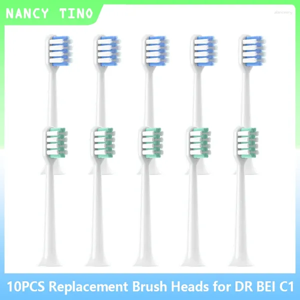 Cabeças de escova de substituição seladas a vácuo, para dr bei c1 oral macio, escova de dentes elétrica sônica dupont, bicos de limpeza