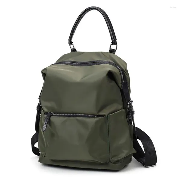 Школьные сумки 2024, дорожные рюкзаки большой емкости, женские многофункциональные водонепроницаемый рюкзак из ткани Оксфорд, черный, зеленый, ZJB34