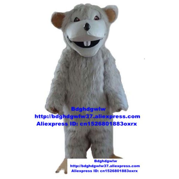 Costumi mascotte Grigio Lungo Pelliccia Campo Topo Ratto selvatico Topi Gopher Vole Susliks Costume mascotte Personaggio adulto Pianificazione e regali promozionali Zx311