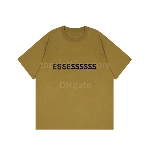 ZDVK Дизайнерские футболки Men Men Fits Ess Tide Legn Letter Letter 3D Силиконовый скейтборд ламинированный принт с коротким рукавом с коротким рукавом.
