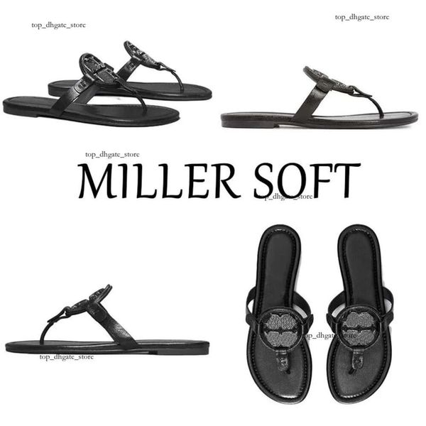 Ciabatte ToryBurches Designer Miller Sandali morbidi Pantofole famose Ciabatte Ciabatte con fascino Piattaforma in pelle Tory Buch Scarpe Summer Beach Flip TB scarpe 574