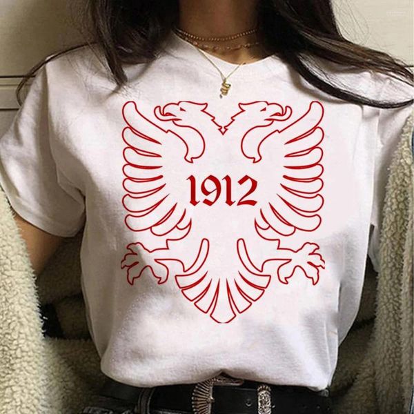 Magliette da donna Maglietta Albania Maglietta da donna Harajuku Streetwear Y2K Tee Abiti grafici femminili