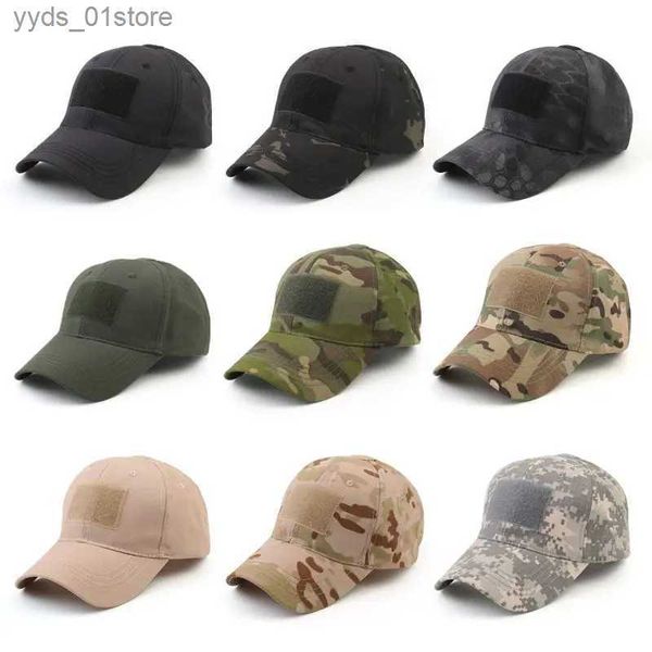 Bonés de bola ao ar livre camuflagem chapéu beisebol cs simplicidade tático exército militar camo caça c chapéus esporte ciclismo cs para homens adulto l240314