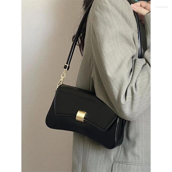 Totes moda feminina axilas sacos de ombro 2024 primavera luxo ferrolho plutônio crossbody saco simples cor sólida senhoras commuter handlebag