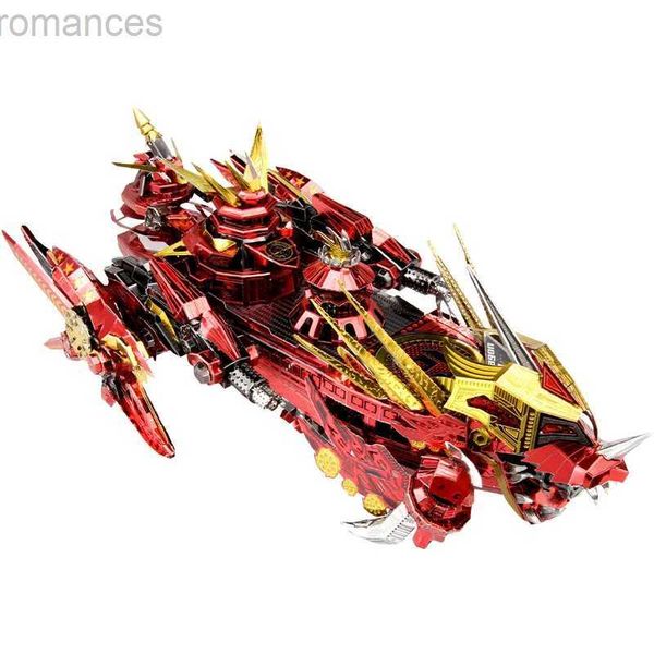 3D-Puzzles Picture Kingdom 3D-Metall-Nano-Puzzle Red Dragon Storm Battleship Modellbausätze DIY 3D-Laserschnitt-Puzzle Spielzeug für Erwachsene 240314