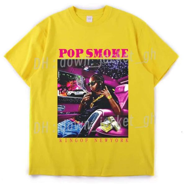 Vintage Cool Rap Pop Duman Tişörtleri Erkekler Kadın Amerikan Modaya Tişörtlü Büyük Boy ON Boy Boyun Hip Hop Kısa Kol Tshirt Street Giyim Erkek Tişört 79