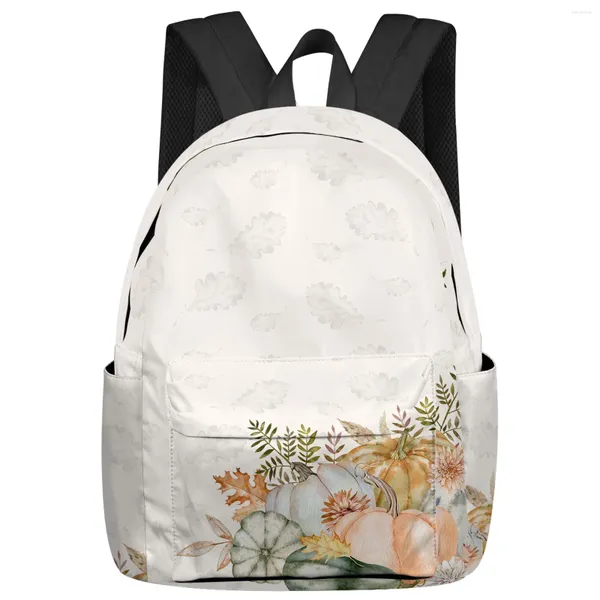 Mochila de grão de madeira flor folhas fazenda estudante sacos de escola laptop personalizado para homens mulheres mochila de viagem feminina