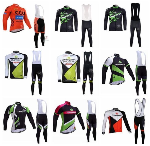 2020 Merida Ccc Ciclismo Mangas Compridas Camisa Bib Calças Define Corrida Esporte Quick Dry Lycra Mtb Bicicleta Roupas Ropa Ciclismo Hombre K3549496