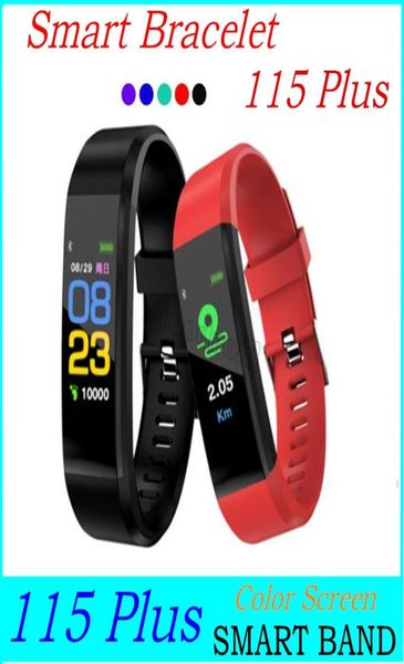 Braccialetti intelligenti con schermo a colori 115 Plus Braccialetti sportivi per monitoraggio della pressione arteriosa Orologio impermeabile con tracker di attività con scatola al dettaglio ID8241433