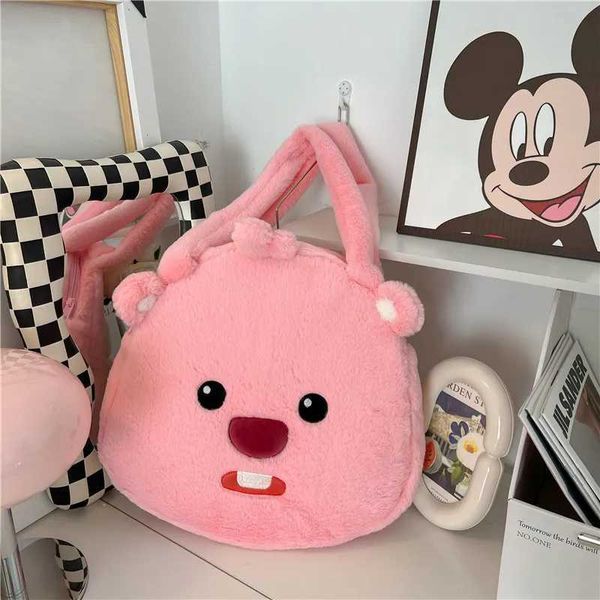 Plüsch-Rucksäcke, Kawaii Loppy Plüsch-Handtasche, Cartoon-Plüsch-Rucksack, Plüschtiere, Umhängetasche, modische Damentasche, liebenswerte Tasche, Kinderspielzeug, Mädchen, Geschenk, L2403