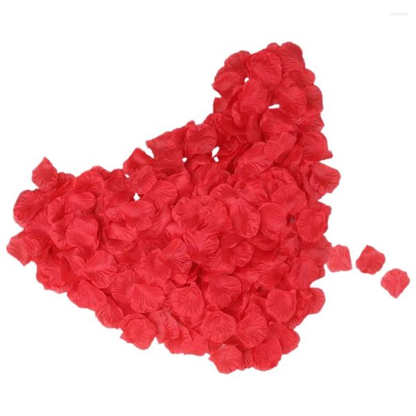 Flores decorativas 1200 Pcs Pétalas de Rosa Artificiais Vasos Falsos Decoração de Casa Flor Dispersa de Mesa de Casamento