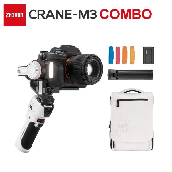 Cabeças Zhiyun Crane oficial M3 Gimbal para câmeras sem espelho Smartphone Ação Cam estabilizador portátil para câmera iPhone 13