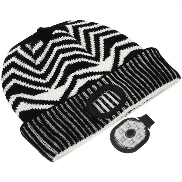 Bandanas LED Strickmütze Motorhaube für Männer Unisex Beanie Garn mit Hüten Man Caps