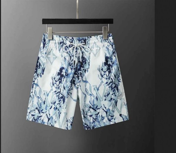 2024 neue Großhandel Hochwertige Streifen stickerei Board Shorts Herren Sommer Strand Shorts Hosen Bademode Männlich Brief Surf Leben Männer schwimmen