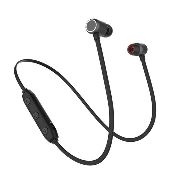 Ao ar livre portátil x5 fone de ouvido bluetooth com microfone montado no pescoço pendurado pescoço esportes sem fio binaural estéreo fone presente2087814