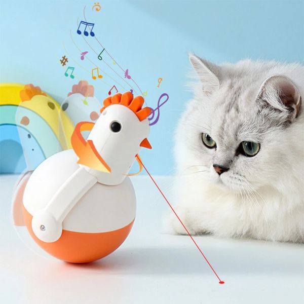 Spielzeug Elektrische Smart Hund Katze Spielzeug Laser Huhn Interaktive Spielzeug Kätzchen Teaser Sticks Sensor Sound Spiel Haustier Haustier Zubehör Liefert