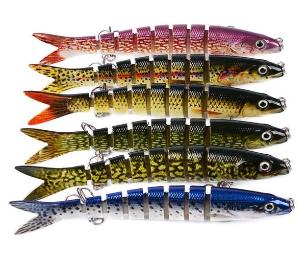 1328cm 19g kit de iscas de pesca baixo conjunto topwater iscas duras minnow crankbait 8 segmentos isca swimbait para baixo pike ajuste água salgada a1434245