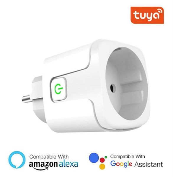 Tuya Smart Plug Presa WiFi EU 16A Monitor di alimentazione 220V Funzione di temporizzazione Controllo APP Smart Life Funziona con Alexa Google Home Alice2463180327