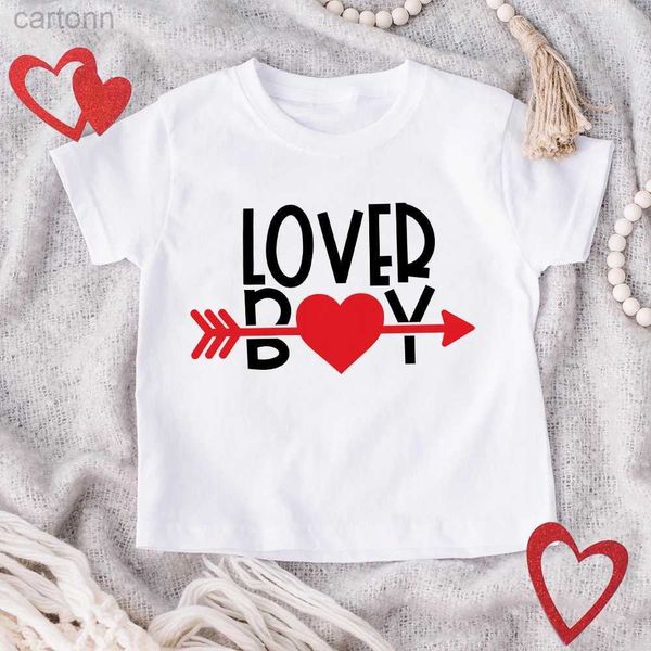 T-shirt San Valentino Kid Ragazzi T Shirt Lover Boy Stampato Camicie per bambini San Valentino Festa Nuovi vestiti Bambini T-shirt carine San Valentino Outfit ldd240314