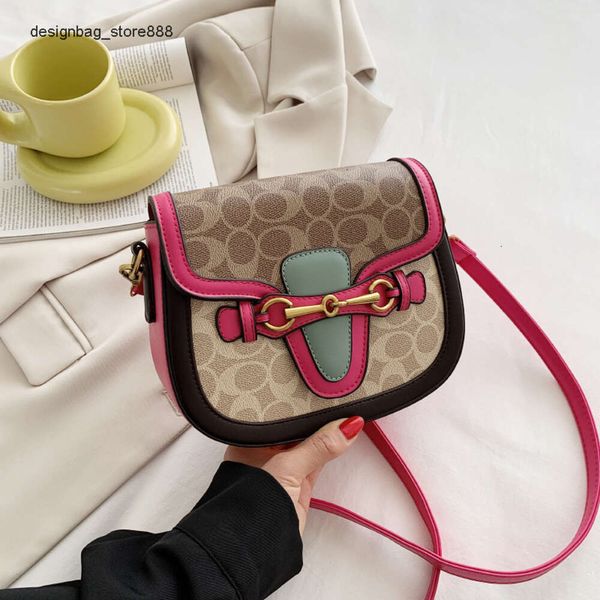 Bolsas elegantes dos principais designers primavera nova tendência de transmissão ao vivo moda crossbody versão coreana estilo wtern sela ombro único simples versátil bolsa feminina