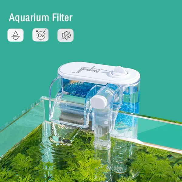 Zubehör 3-in-1-Aquarium, wandmontiert, tauchfähig, externer hängender Aquarium-Stromfilter, Wasserfall, externer Aquarium-Plugon-Filter