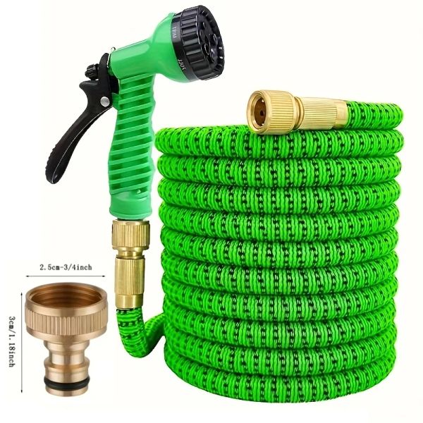 Carretéis de alta expansão jardim mangueira de lavagem de carro alta pressão 7 função pistola de água plástica 3/4 cobre puro conector padrão americano