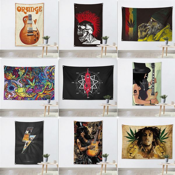 REGGAE Punk Rock Art Poster da parete Striscioni decorativi Appeso a parete Bandiere Metallo Musica Arte Tela Pittura Arazzo per dormitorio e camera Home Decor - I migliori regali per gli appassionati di rock