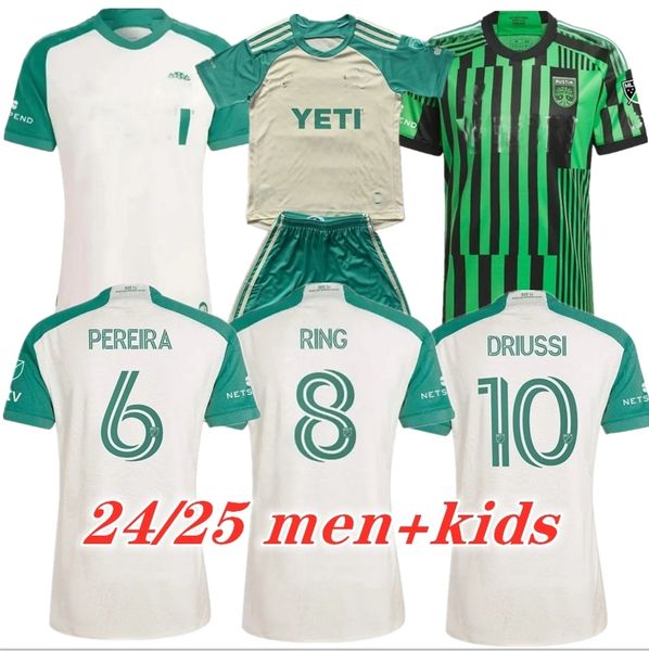 MLS 2024 2025 Austin FC Fußballtrikots Heim 24 25 Fagundez Rigoni Zardes Driussi PEREIRA GALLAGHER Fußballtrikots Fans Spielerversion Thailand Qualität