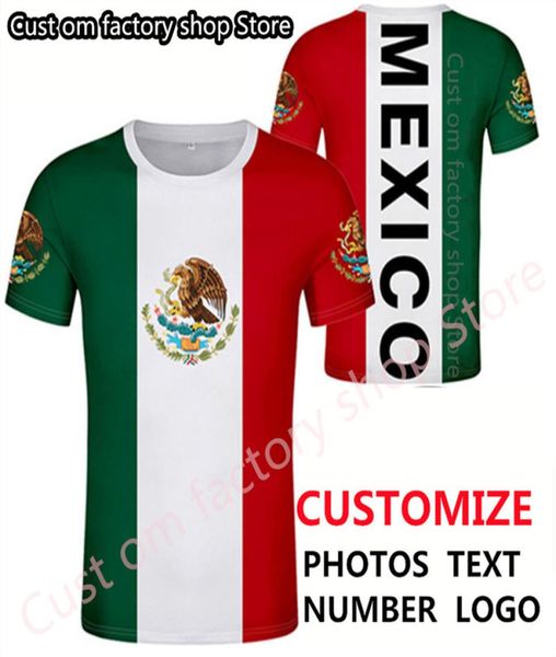 OS ESTADOS UNIDOS DO MÉXICO t camisa nome personalizado número Homens Mulheres Moda Manga Curta Harajuku Hip Hop Bonito Tshirt 2206091691872