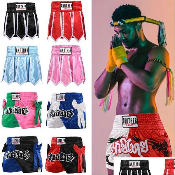 Боксерские шорты для мужчин, женщин, детей, антифрикционные, высокоэластичные, дышащие, для Муай Тай, кикбоксинга, Мма Саньда, тренировочные брюки 2401 Dhimz