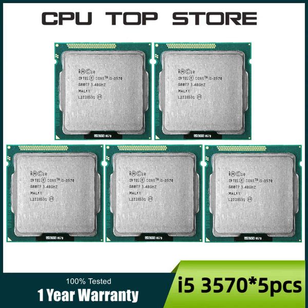 Kullanılmış 5pcs i5 3570 İşlemci Dört çekirdekli 3.4GHz L3 = 6m 77W Socket LGA 1155 Masaüstü CPU% 100 Çalışma