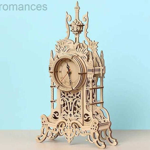 3D Puzzles 3D Puzzle De Madeira Building Toy Pendulum Clock DIY Handmade Montado Kits Educacionais Crianças Brinquedos Relógio Puzzle 240314