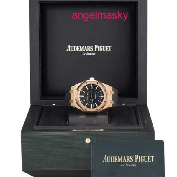 AP Watch Último relógio de celebridades Royal Oak Series 15400OR.OO.D002CR.01 Relógio esportivo mecânico automático masculino em ouro rosa