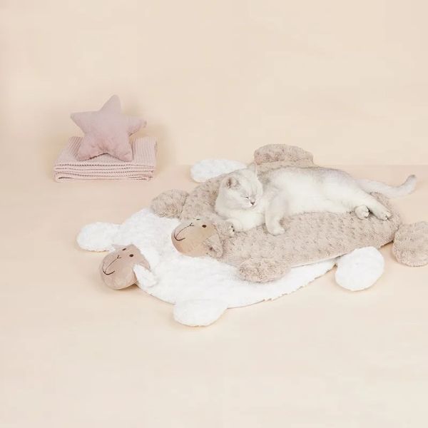 Mats köpek yatak kaşmir köpek mat evcil kedi yumuşak polar ped kedi yatak mat yastık yastık ev yıkanabilir kuzu yatağı dört mevsim evcil hayvan malzemeleri