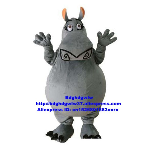 Trajes da mascote Madagascar Gloria Hippo River Horse Hippopotamus Mascot Costume Adult Cartoon Personagem Supermercado Campanha Publicitária Zx358