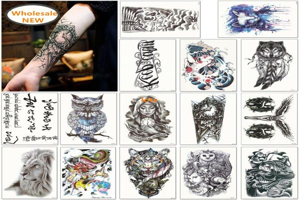 Mais novo 1600 estilos meia manga tatuagem adesivo braço tatuagens temporárias adesivo à prova dwaterproof água aceitar tatuagem personalizada misturada aleatoriamente se2405445