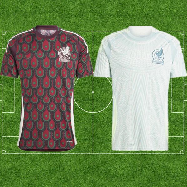 S-2XL 2024 Мексиканские футбольные майки фанатов версия H.LOSANO CHICHARITO G DOS SANTOS RAUL 24 25 C. Футболка VELA, топы для мужчин и женщин, комплекты формы с длинными рукавами