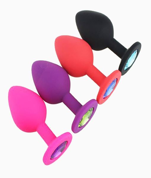 Mini giocattoli del sesso anale in silicone per donne uomini tappi di testa erotici gioielli in cristallo perline bottino per adulti prodotti ano6677516