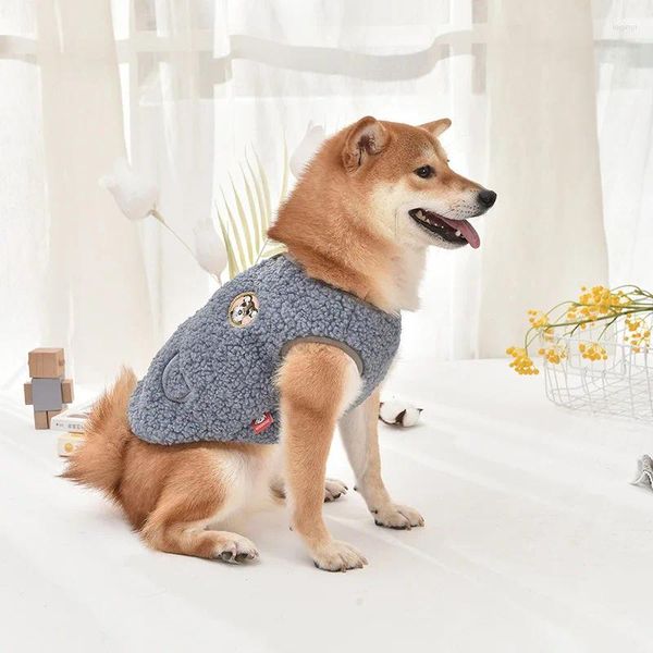 Одежда для собак, оптовая продажа, осенний и зимний флисовый жилет, одежда для домашних животных, милый жилет