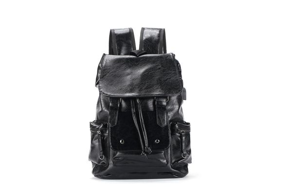 Design masculino couro casual moda grande capacidade de viagem escola faculdade portátil estudante mochila daypack sacos escolares para meninas meninos bolsas