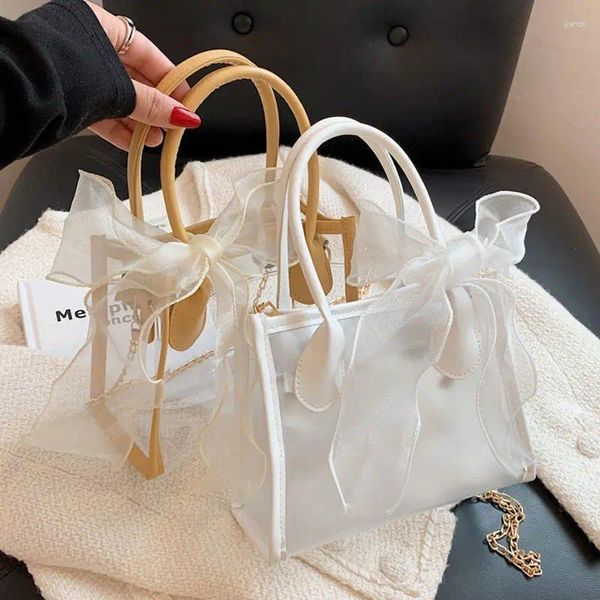 Abendtaschen Jelly Shoudelr Bag Female Gold Chian Messenger Chain Strap Transparent Beach